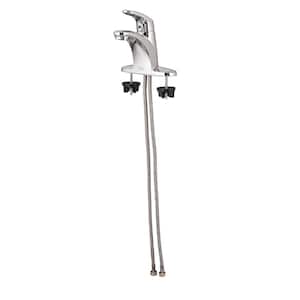 Colony Pro 4 in. Centerset Single-Handle Low-Arc 0.5 GPM Bathroom Faucet with Grid Drain in Polished Chrome