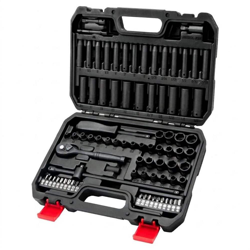 1/4 Inch Drive Impact Socket Set 83pcs Metric SAE 4-15mm 5/32-9/16 Inch 6 Point Deep Shallow Sockets Kit price history on PriceWatchPro