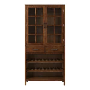 Woodlin Sable Brown Wine Cabinet
