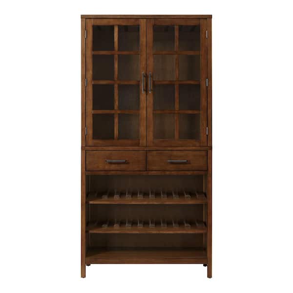 Home Decorators Collection Woodlin Sable Brown Wine Cabinet