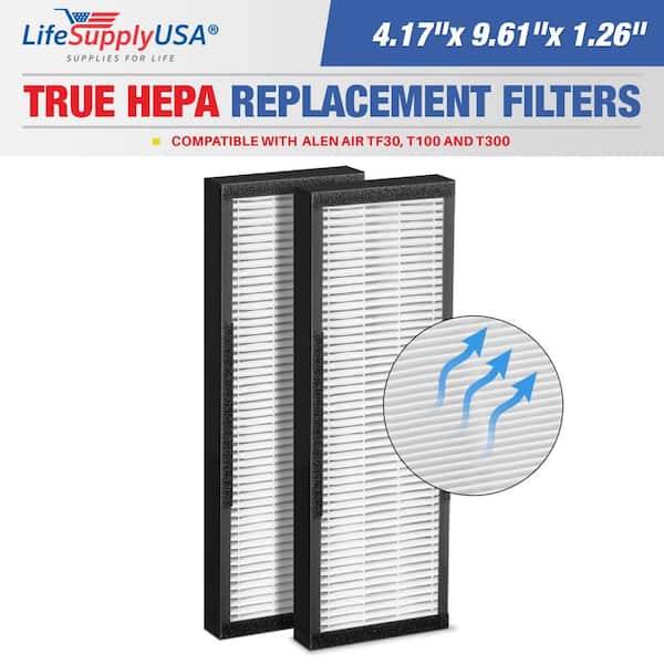 True HEPA Filter Replacement Compatible with Alen TF30 for T100 and T300 Air Purifier