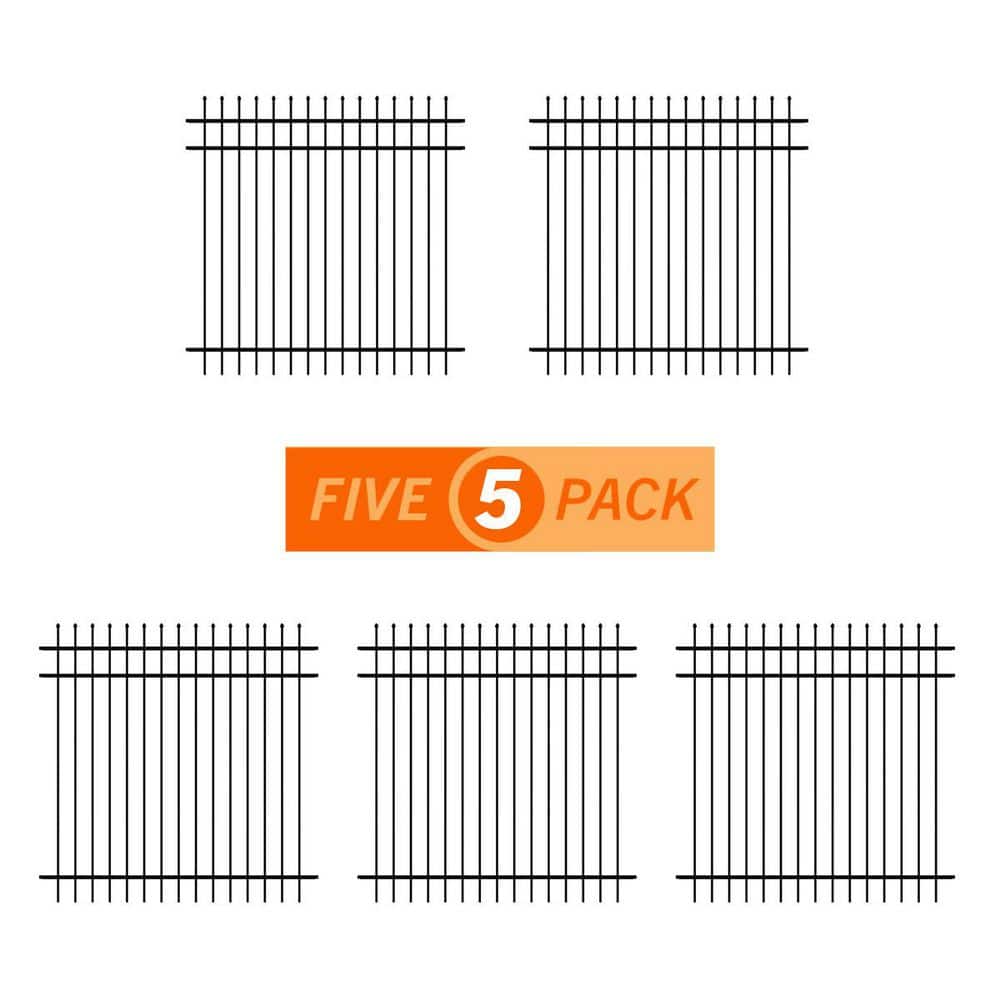 6 ft. H x 6 ft. W Osprey Black Aluminum Fence Panel (5-Pack) price history on PriceWatchPro