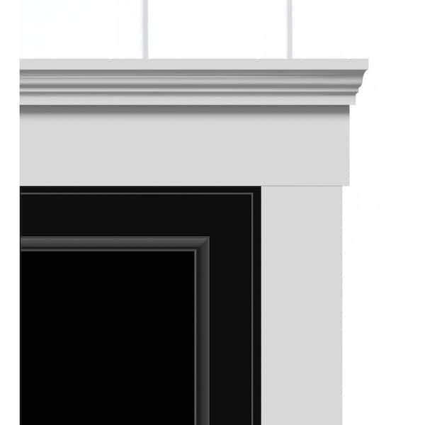 Royal Mouldings 7158 1-13/32 in. x 2 in. PVC Rams Crown White Moulding