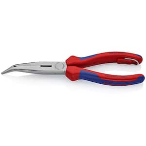 8 in. Angled Long Nose Pliers with Side Cutter and Dual-Component Comfort GripsTether Attachment