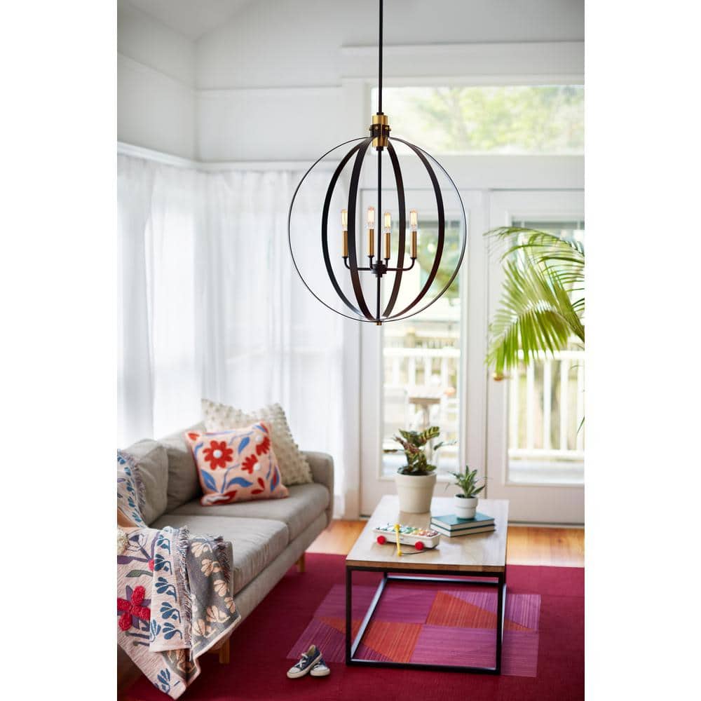 Cirque 4-Light Black Shaded Chandelier price history on PriceWatchPro