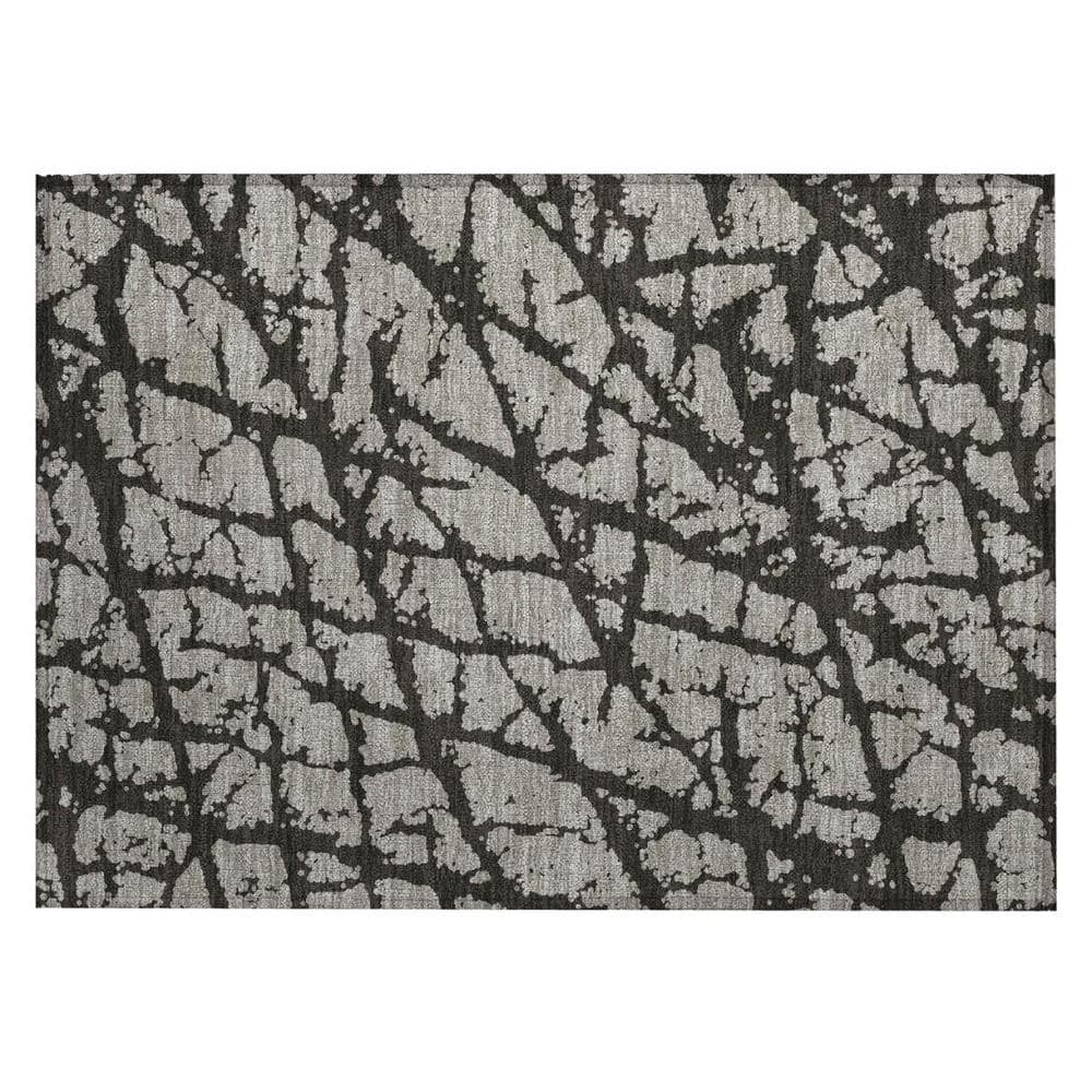 Gray and Black 2 ft. x 3 ft. Abstract Indoor/Outdoor Area Rug price history on PriceWatchPro