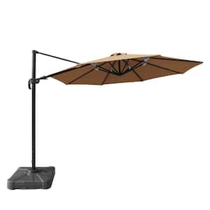 Freeport 11 ft. Octagon Cantilever Patio Umbrella in Stone Sunbrella Acrylic