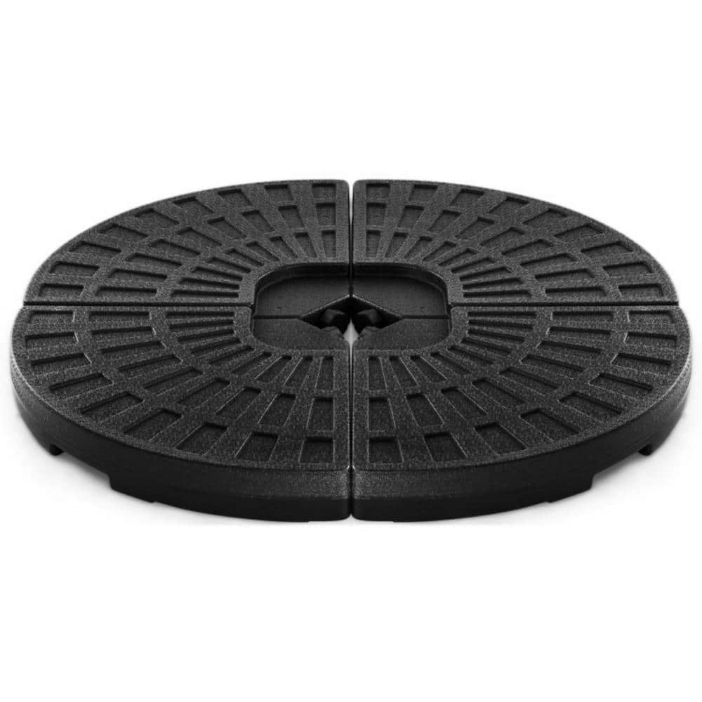 Clihome 4 Plate Patio Umbrella Base Stand in Black CL70877 The Home