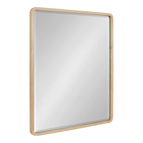 Kate and Laurel McLean 24.00 in. W x 30.00 in. H Natural Rectangle Mid-Century Framed Decorative Wall Mirror