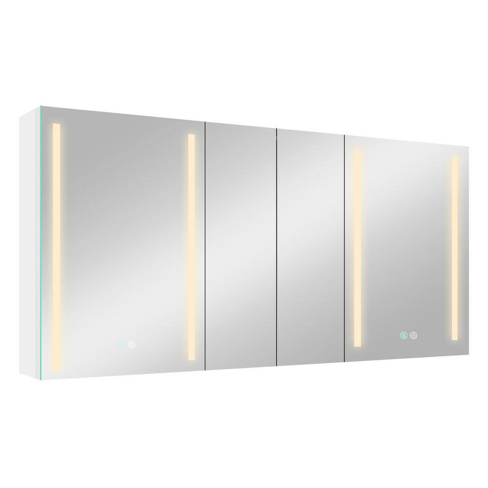 60 in. W x 30 in. H Rectangular Aluminum Medicine Cabinet with Mirror