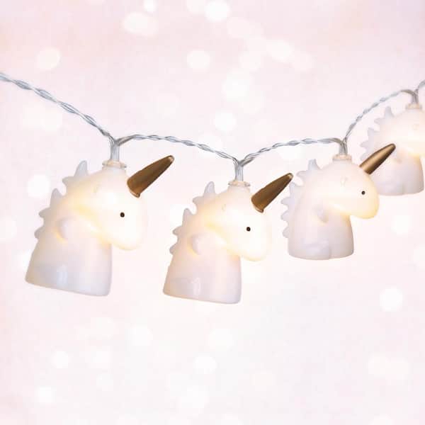 Indoor Use Battery Operated 10 LED Unicorn String Lights 