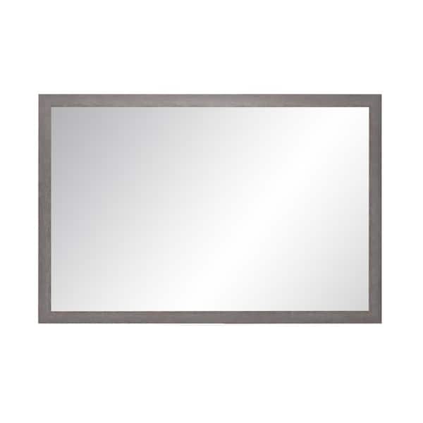 BrandtWorks Medium Rectangle Distressed Gray Casual Mirror (36 in. H x 29.5 in. W)