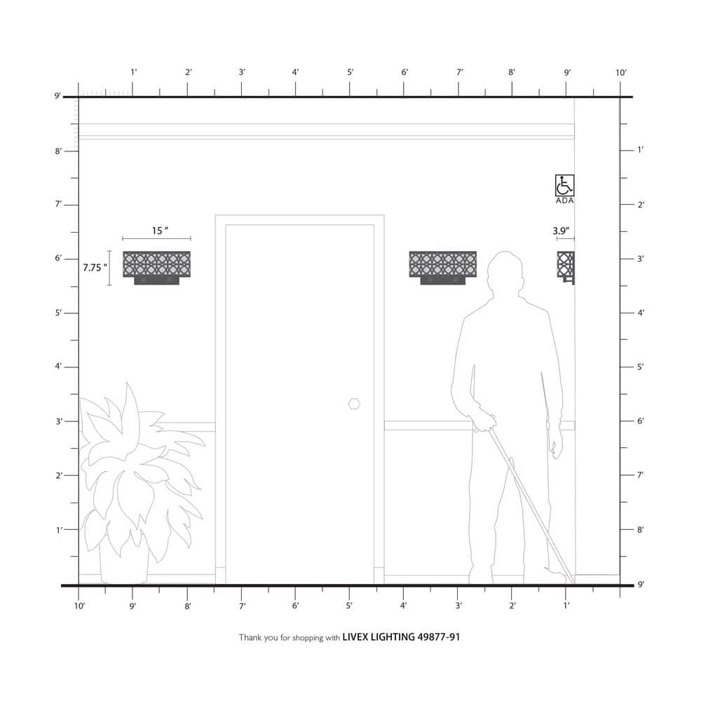 Brushed Nickel 2-Light Wall Sconce with Off-White Shade