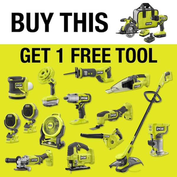 ONE+ 18V Cordless 2-Tool Combo Kit with Drill/Driver, Circular Saw, (2) 1.5 Ah Batteries, and Charger