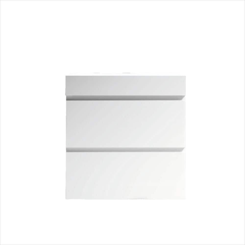 24 in. Single Sink Floating White Bath Vanity with White Solid Surface Top Pre-assembled price history on PriceWatchPro