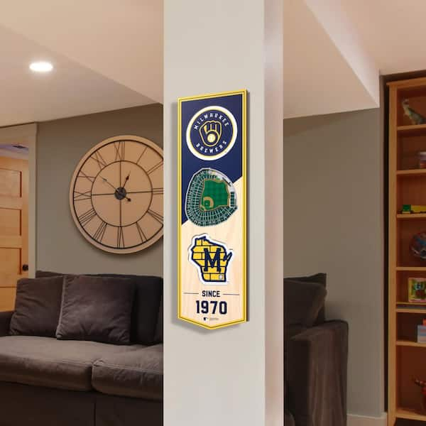 YouTheFan MLB Milwaukee Brewers Fan Cave Decorative Sign 1903288