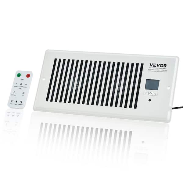 Register Booster Fan, Quiet Vent Booster Fan Fits 4 in. x 10 in. Register Holes for Heating Cooling Smart Vent, White