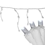 6.75 ft. 100-Light Pure White LED Wide Angle Icicle Lights