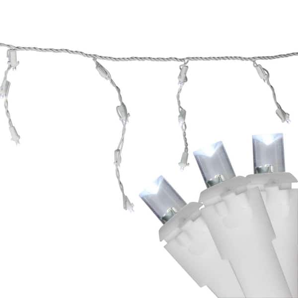 Northlight 6 75 Ft 100 Light Pure, Wide Angle Led Icicle Lights
