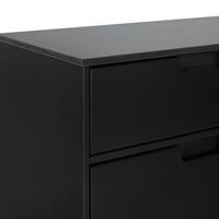 Sloane Mid-Century Modern Black 6-Drawer 52 in. Solid Wood Dresser