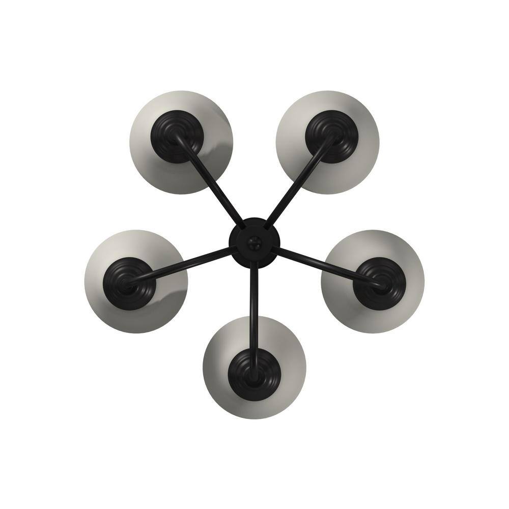 Kendall Mini Chandelier in Timeless Oil Rubbed Bronze with Alabaster Glass Shades