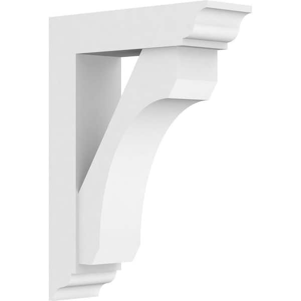 Ekena Millwork Standard Legacy 5 in. W x 22 in. H x 16 in. D Signature Urethane Polyurethane Bracket With Traditional Ends