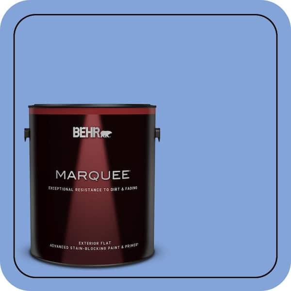 BEHR MARQUEE 1 gal. #P530-4 Periwinkle Flat Exterior Paint & Primer