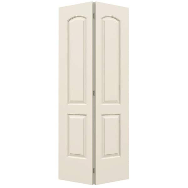 JELD-WEN 36 in. x 80 in. 2 Panel Continental Primed Smooth Molded Composite Closet Bi-Fold Door