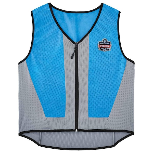 トップス ALOUND VENTILATION NYLON VEST M size Ergodyne 6667 4XL Blue Wet Evaporative Cooling Vest - PVA - Zipper