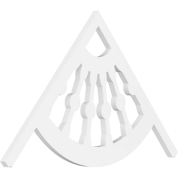 Ekena Millwork Classic Wagon Wheel 1 in. D x 21 in. W x 36 in. L Signature Urethane Gable Pediment