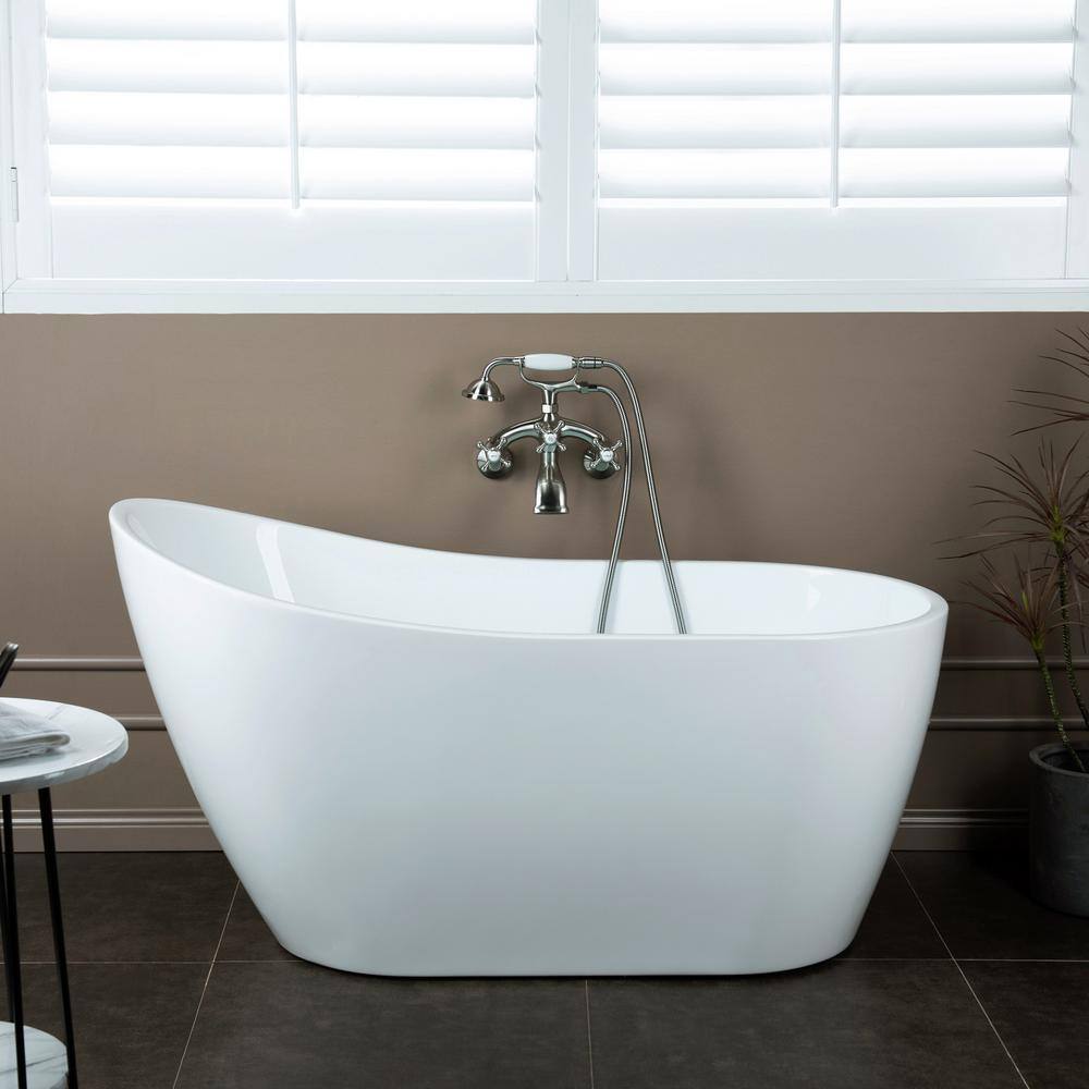 Brushed Nickel Triple Handle Wall Mount Tub Faucet with Handshower