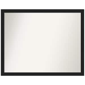 Grace Brushed Metallic Black Narrow 30 in. W x 24 in. H Non-Beveled Bathroom Wall Mirror in Black, Silver