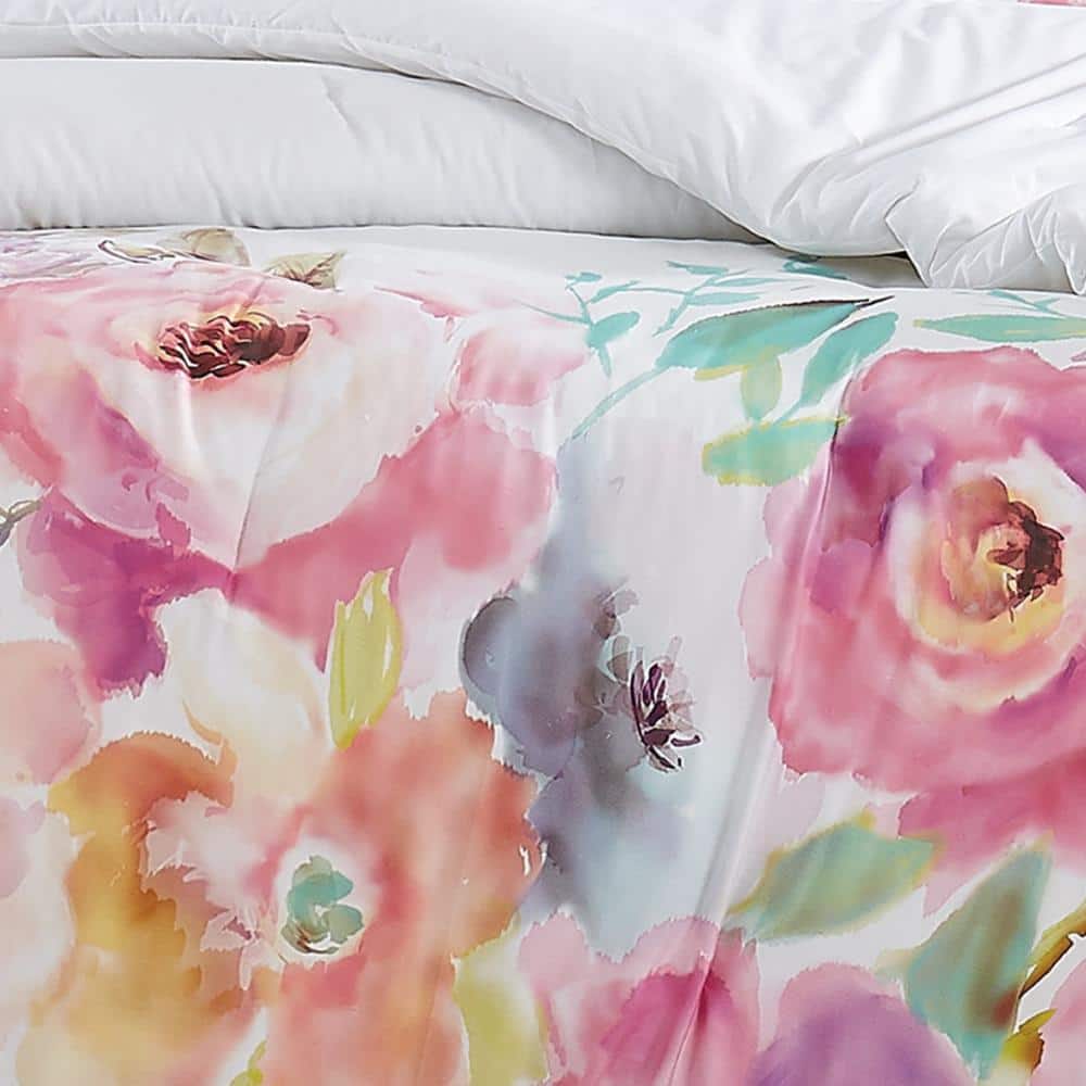 King Spring Flowers Cotton Duvet Cover Set