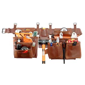 15-Pocket Framers Professional Tool Belt Ambassador Series Top Grain Leather