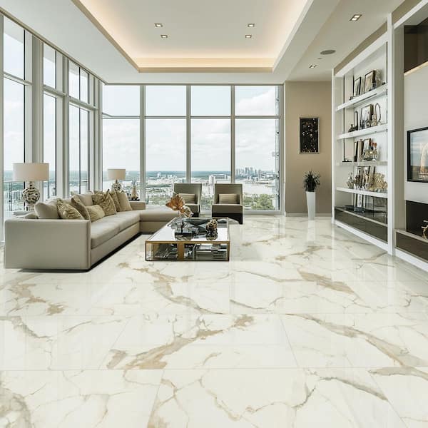 MSI Lucido Grand 24 in. x 48 in. Polished Porcelain Marble Look