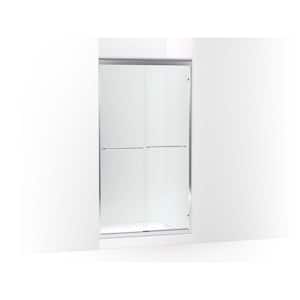 Fluence 43 in. W x 70.03 in. H Sliding Frameless Shower Door in Bright Polished Silver