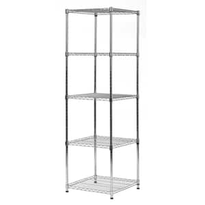 Chrome 5-Tier Wire Shelving Unit (18 in. W x 59 in. H x 18 in. D)