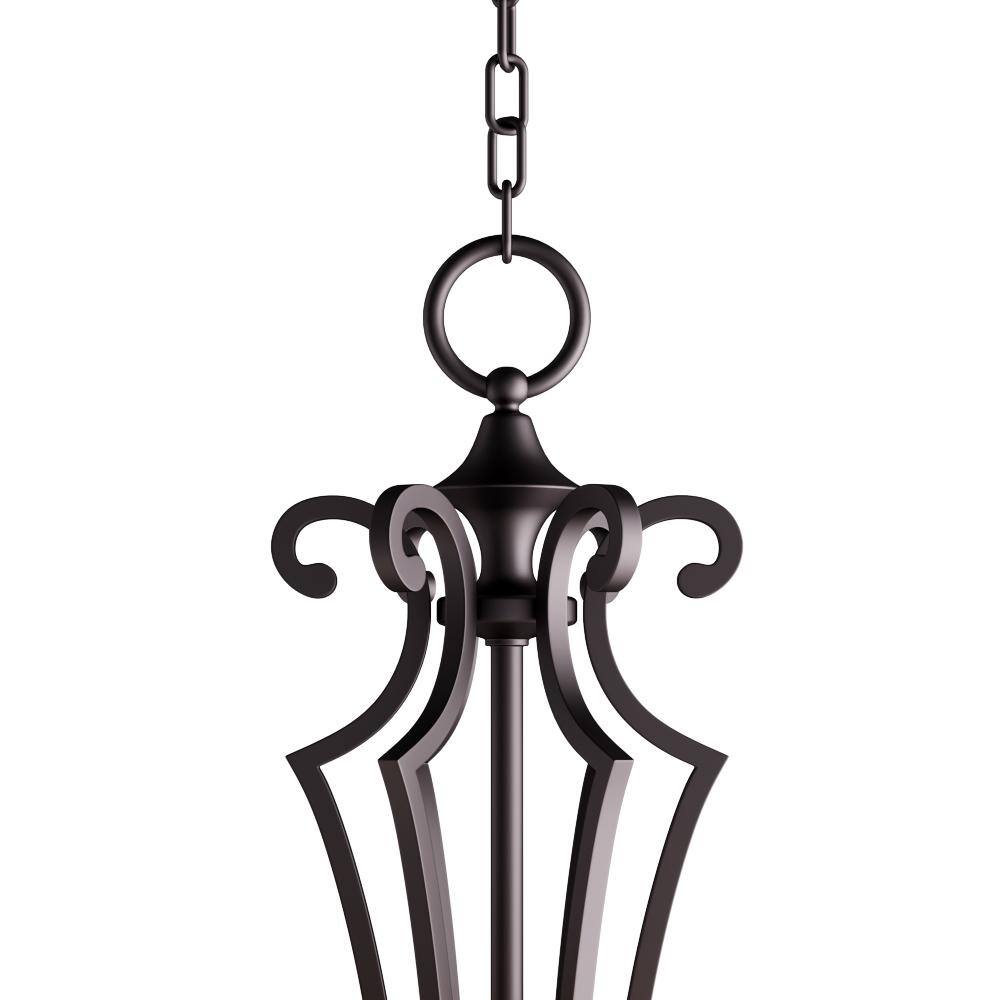 Umber Bronze 9-Light Drum Chandelier with Fabric Shades