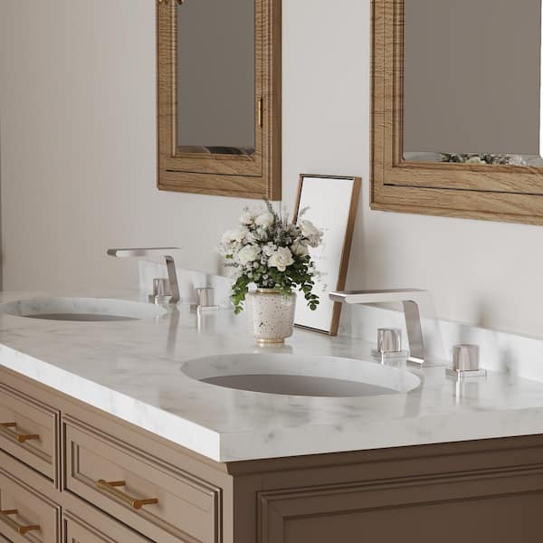 2-Pack Waterfall 8 in. Widespread Double-Handle High-Pressure Bathroom Faucet in Polished Chrome Drain Not Included