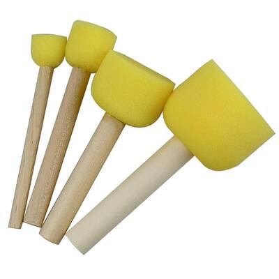 New Foam Sponge Brushes in Assorted Sizes 1,2,3 For Painting Art & Craft