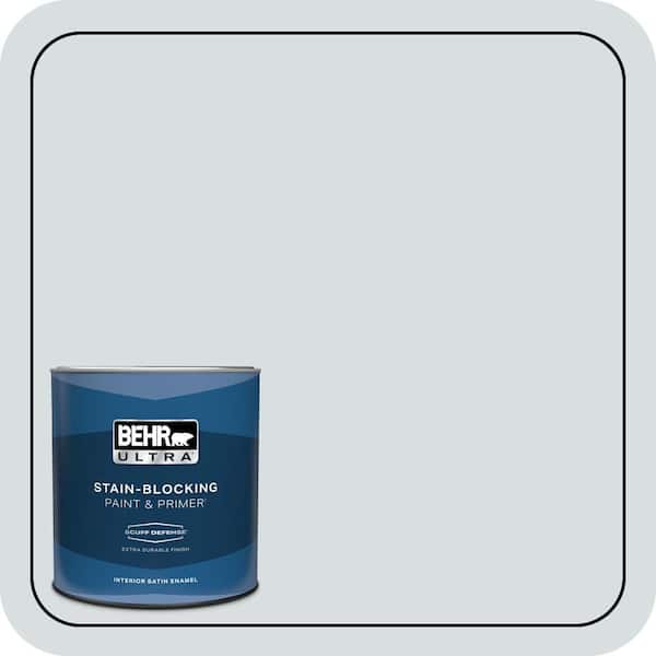 BEHR ULTRA 1 qt. #ECC-31-2 Echo Mist Extra Durable Satin Enamel Interior Paint & Primer