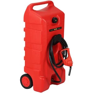 Fuel Caddy 25 Gal. Gas Storage Tank on-Wheels with Siphon Pump and 9.8 ft. Long Hose for Cars Lawn Mowers Diesel