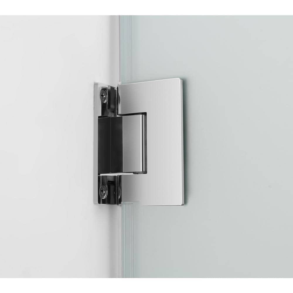 Belmore 72" x 30.25" Frameless Frosted Glass Shower Door with Chrome Hardware