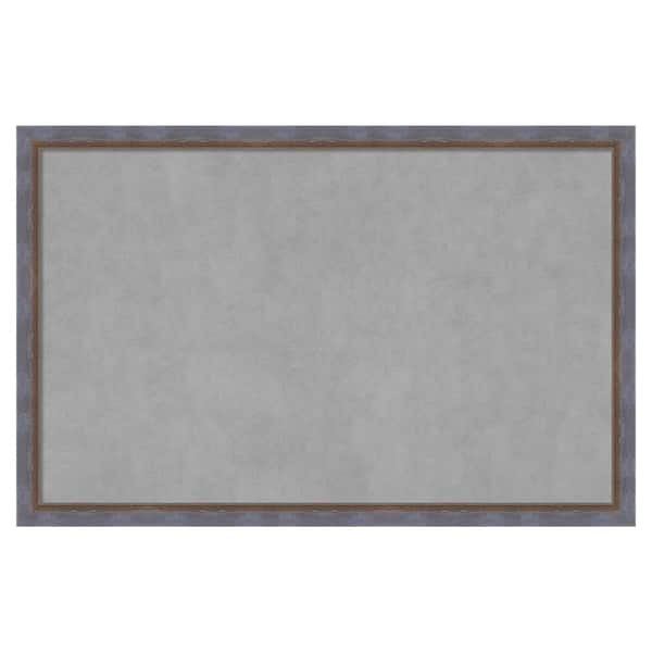 Amanti Art Two Tone Blue Copper 34 in. x 22 in Framed Magnetic Board