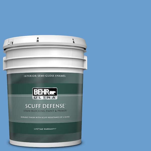 BEHR ULTRA 5 gal. #570B-5 Gulf Stream Extra Durable Semi-Gloss Enamel Interior Paint & Primer