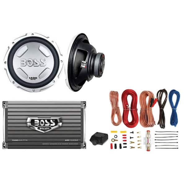 12 in. 1400-Watt Car Power Subwoofer Sub plus Mono Amplifier plus Amp Kit