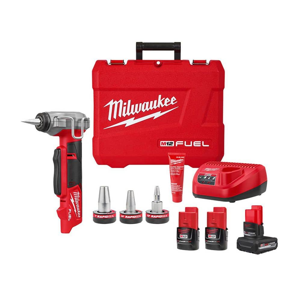 Milwaukee M12 FUEL ProPEX Expander Tool Kit with 1/2 in. - 1 in. RAPID ...