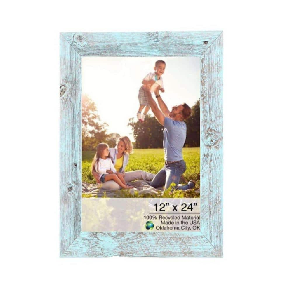 HomeRoots Victoria 12 in. W. x 24 in. Robin's Egg Blue Picture Frame ...