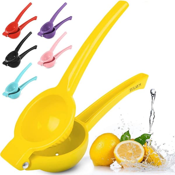 Zulay Kitchen Metal Yellow Lemon Squeezer