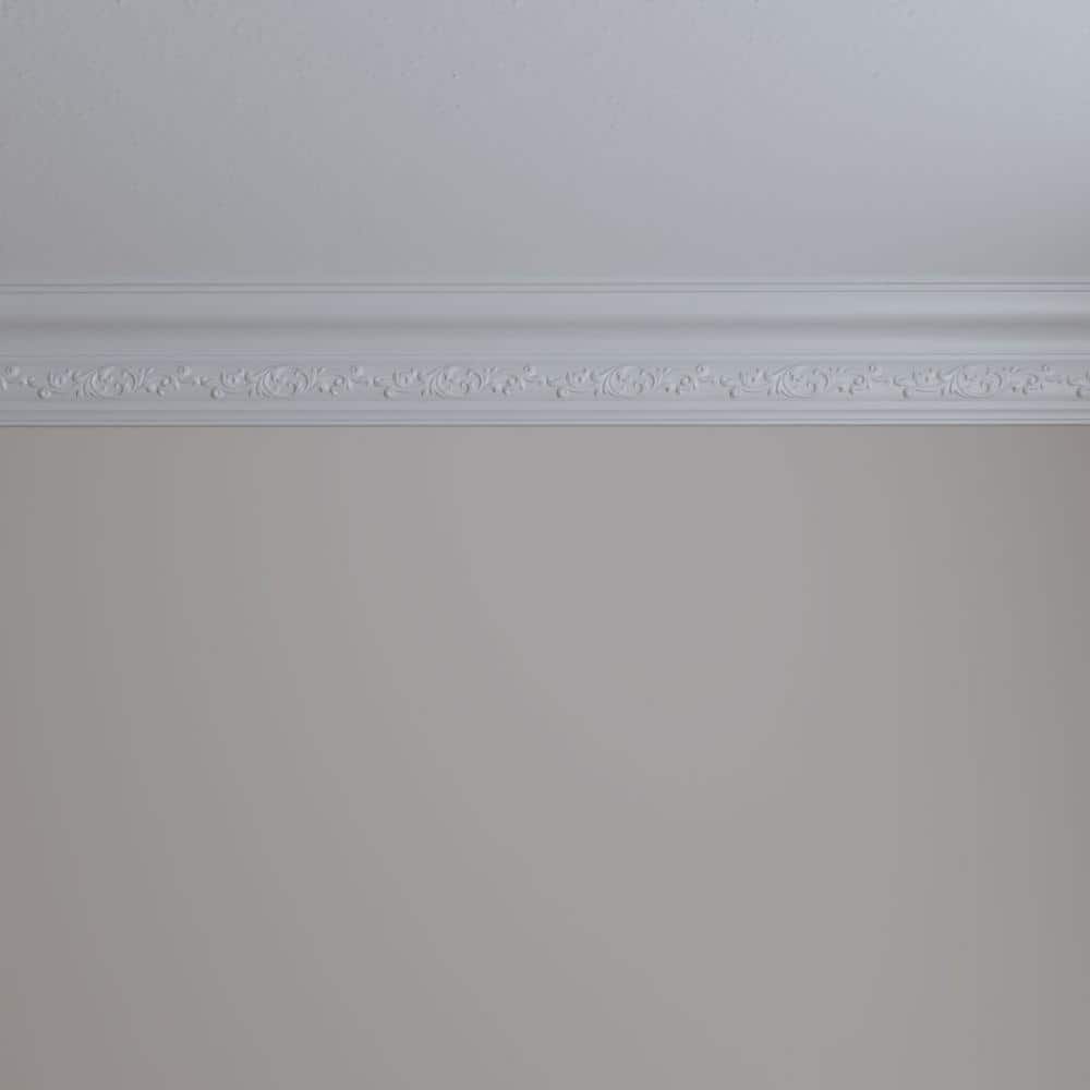 Delfina White Polyurethane Crown Moulding 94.5" Length